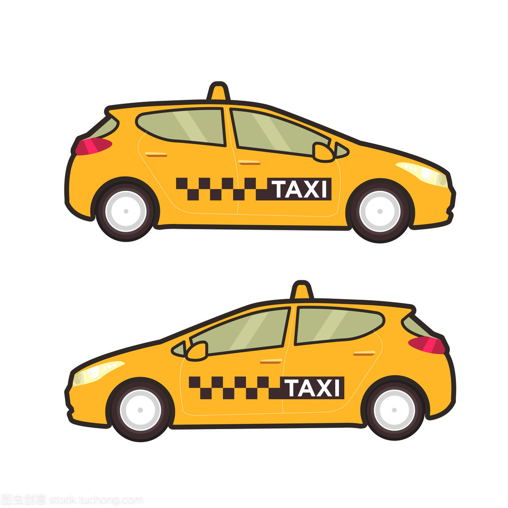波普藝術(shù)風(fēng)格與出租車(chē)圖標(biāo) 扁平矢量圖中的視覺(jué)革新